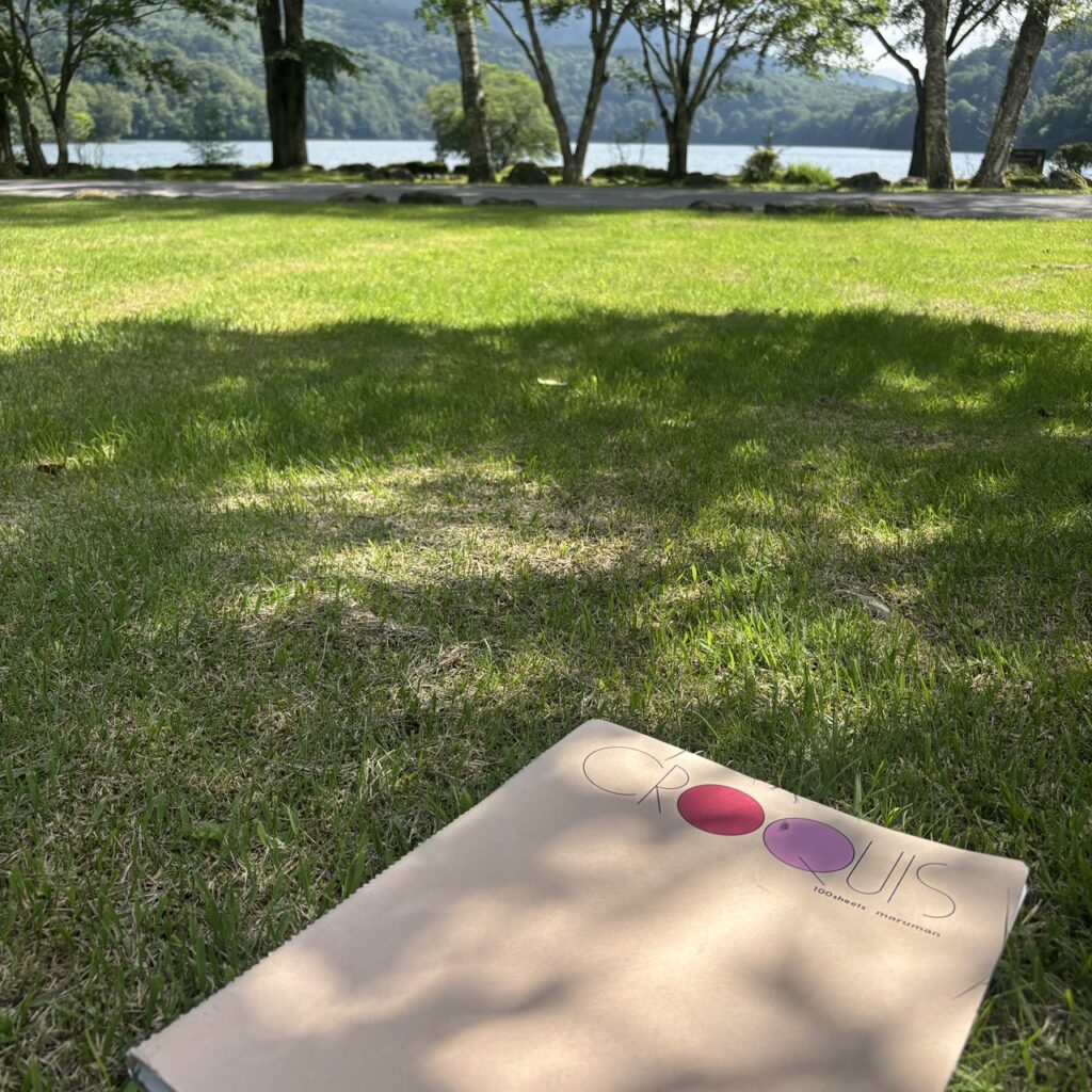 湖畔でジャーナリング
